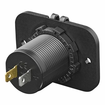 Caricabatterie rapido USB integrato con piastra di montaggio 2 vie 12 24V 3A tipo A+C