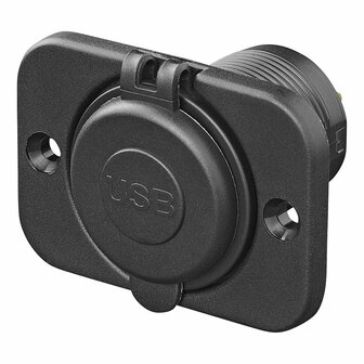 Caricabatterie rapido USB integrato con piastra di montaggio 2 vie 12 24V 3A tipo A+C