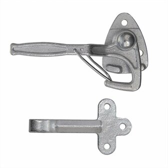 Gancio valvola n. 0 sinistra 140mm con occhiello a vite