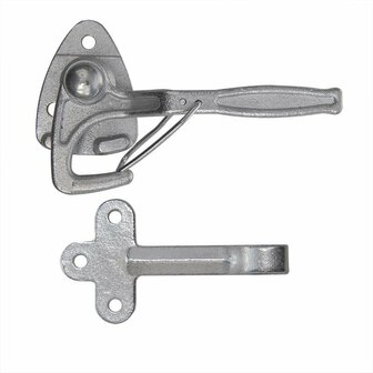 Gancio valvola n. 0 destra 140mm con occhiello avvitabile