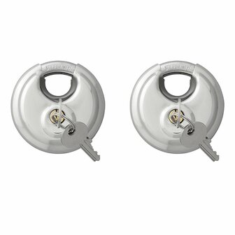 Lucchetto a disco 70mm 2 pezzi con chiave uguale