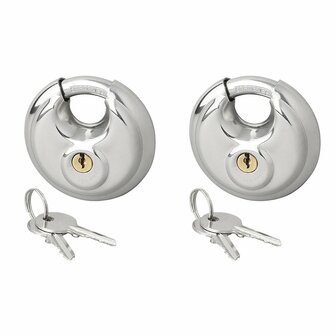 Lucchetto a disco 70mm 2 pezzi con chiave uguale