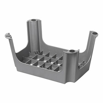 Sgabello in plastica grigia 42 5 x 27 5 x 23 cm