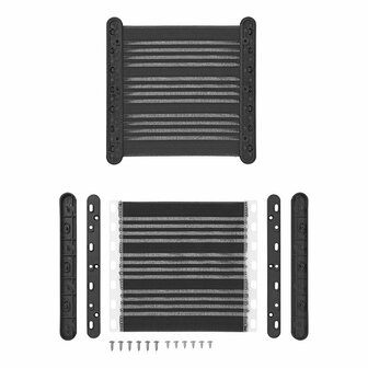 Rete portaoggetti elastica S 20 x 26 5 cm con attacco in plastica