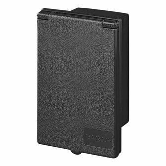 Scatola di presa a muro CEE rettangolare nera