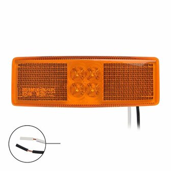Luce di posizione laterale 12 24V arancione 110x40mm LED