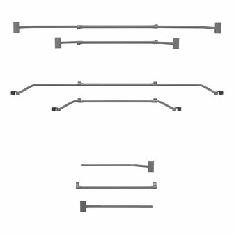 Supporto per telone in metallo  estensibile 100-155 cm per telone di rimorchio