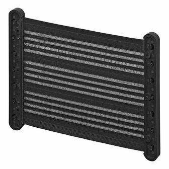 Rete portaoggetti elastica M 26 x 26 5 cm con attacco in plastica