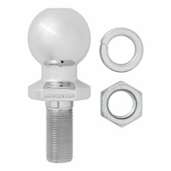 Gancio di traino a sfera dritto M22 x 50mm omologato tipo E