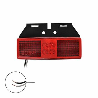 Lampada di segnalazione 12 24V rossa 110x40mm LED con supporto
