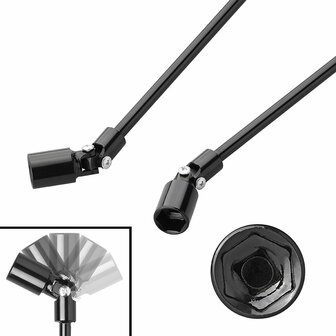Manovella 740 mm 19 mm con giunto cardanico per supporto angolare