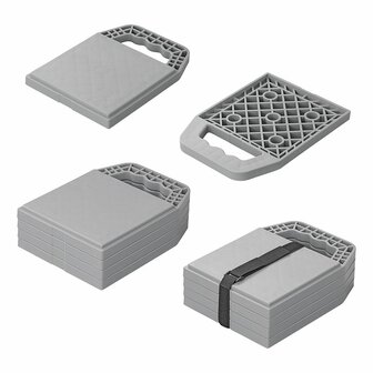 Piastre di base impilabili con maniglia - set da 4