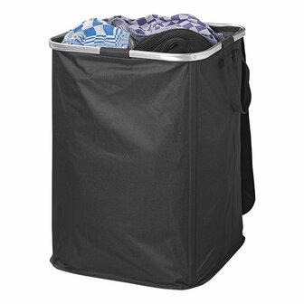 Cesto portabiancheria XL pieghevole nero