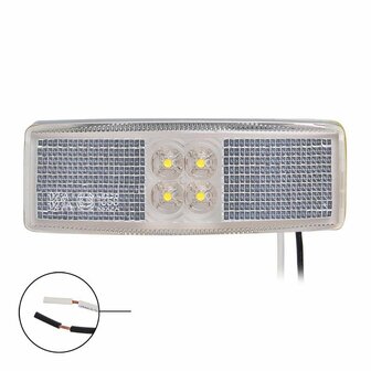 Lampada di segnalazione 12 24V bianco 110x40mm LED