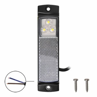 Lampada di segnalazione 12 24V bianco 126x30mm LED