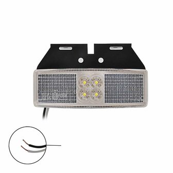 Lampada di segnalazione 12 24V bianco 110x40mm LED con supporto