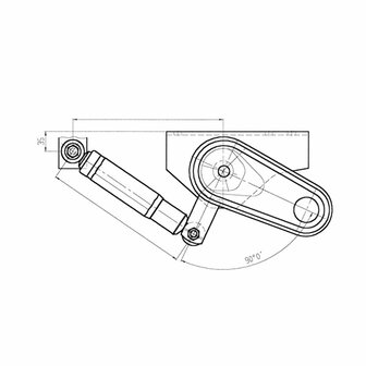 Supporto ammortizzatore  90 x 50 mm - set da 2 pezzi