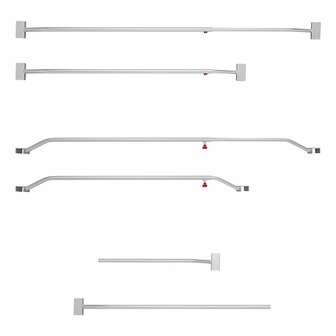 Supporto per telone in alluminio  estensibile  108-146 cm  per telone rimorchio