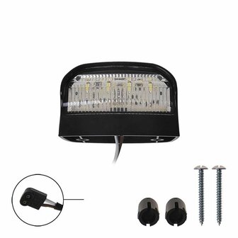 Luce targa 12 24V 70x42mm LED 2P. per 343871 72