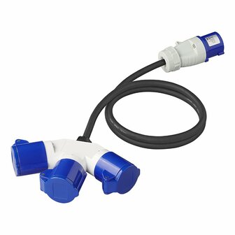 CEE ripartitore 3 vie 16A 150cm 3x1 5mm&sup2;