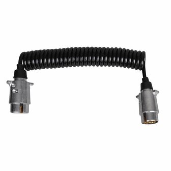 Cavo a spirale 3 5 m con 2x spina 7 pin in metallo