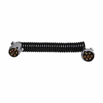 Cavo a spirale 3 5M con 2x spina 7 poli in metallo