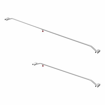 Supporto per telone in alluminio  estensibile  132-204 cm  per telone per rimorchio