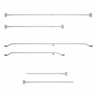 Supporto per telone in alluminio  estensibile  132-204 cm  per telone per rimorchio