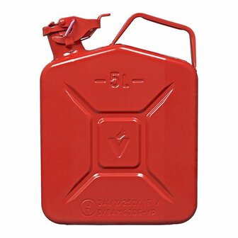 Tanica 5L metallo rosso omologata UN-TuV GS
