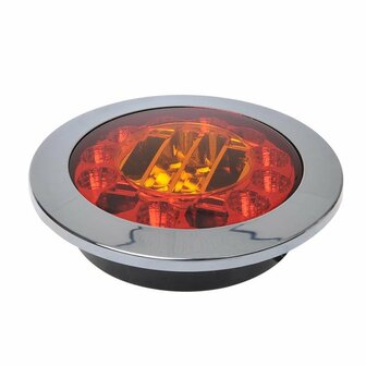 Fanale posteriore 3 funzioni 122mm 24LED cromato