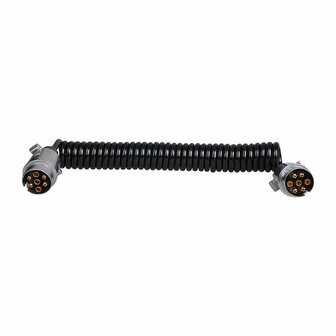 Cavo a spirale 4 5M con 2x spina 7 poli in metallo