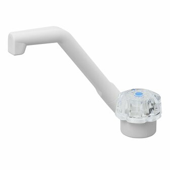 Rubinetto acqua fredda De Luxe 12V dia 20 mm bianco pulsante grande