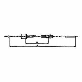 Cavo freno  1620 1830  dia 24 mm filettatura M8 nipplo a pressione