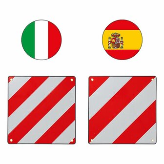 Lavagna in alluminio 50 x 50 cm per Italia Spagna 2 in 1
