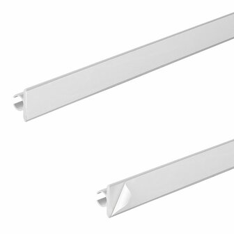 Binario per tenda in alluminio 90 120 x 2 5 cm autoadesivo - set da 3 pezzi