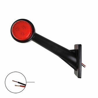 Fanale di larghezza 12 24V rosso bianco 166x193mm LED sinistro