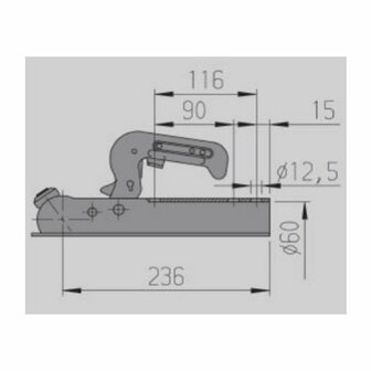 Giunto sferico  AK7 tondo  dia 60 mm 750 kg