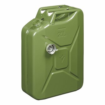 Tanica 20L verde metallo con tappo a vite magnetico omologata UN-TuV GS