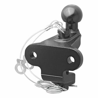Gancio di traino a sfera nero combinato versione doppia D17.2 S200 omologato E