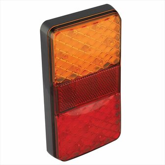 Fanale posteriore 12 24V 4 funzioni 80x150mm LED