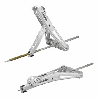 Supporto angolare per roulotte 1000kg 605x280mm H:470mm con meccanismo girevole esteso