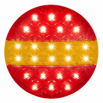 Fanale posteriore 12 24V 3 funzioni 140mm STI LED