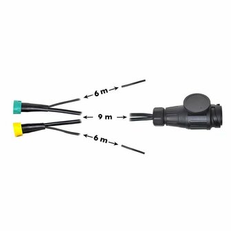 Set di cavi 9M con spina a 13 pin e 2 connettori a 5 pin + 6M DC
