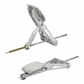Supporto angolare per roulotte 1000kg 605x280mm H:470mm incl. piede stabilizzatore e meccanismo girevole esteso