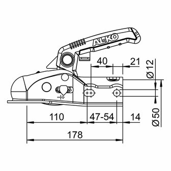 Giunto sferico  AK 270 tondo  dia 50 mm 2700 kg
