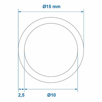 Tubo acqua potabile blu 100M dia 10x15mm