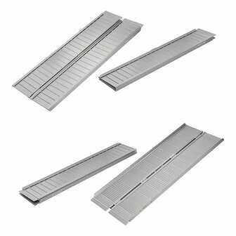 Rampa pieghevole in alluminio per sedia a rotelle 183x73cm 270kg