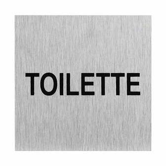 Cartello porta in alluminio Toilette60x60mm