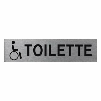 Cartello in alluminio per porta Bagno in giardino160x40mm