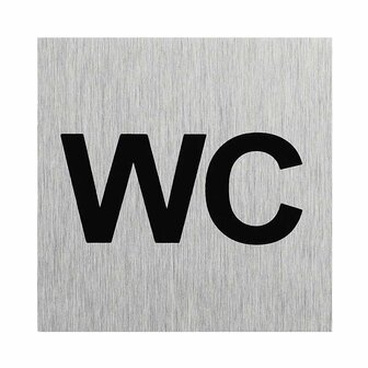 Targa in alluminio per porta WC60x60mm